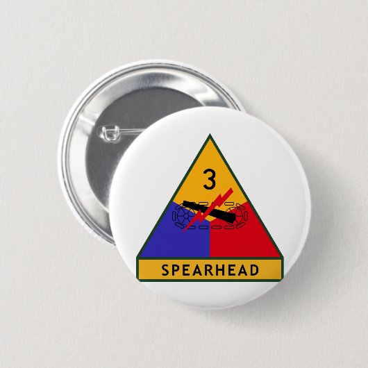 3e pantserdivisie ronde button 5,7 cm (Voorkant /achterkant)