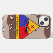 3e pantserdivisie "Spearhead" Desert Camo iPhone Hoesje (Achterkant horizontaal)