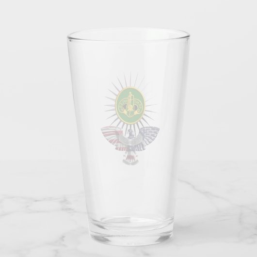3e Pantsergrot Regiment Custom Eagle Glass Cup Glas (Achterkant)