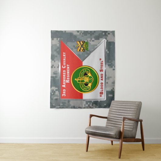 3e Pantserregiment "Brave Rifles" Wandkleed (In situ)