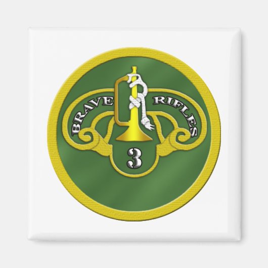 3e Pantserregiment Calvarieberg Magneet (Voorkant)