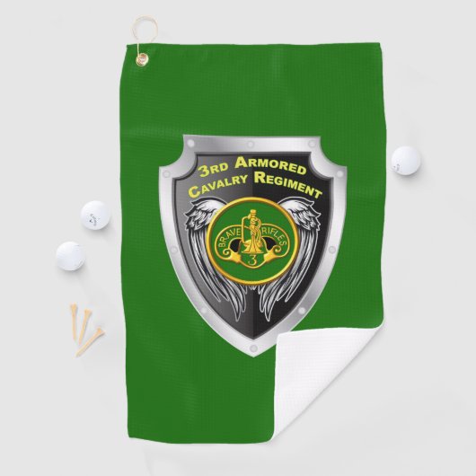 3e Pantserregiment Custom Shield Golfhanddoek (Insitu)