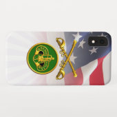3e Pantserregiment Patch & Sabre Case-Mate iPhone Case (Achterkant (horizontaal))
