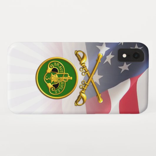3e Pantserregiment Patch & Sabre Case-Mate iPhone Case (Achterkant (horizontaal))