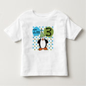 3e Penguin Verjaardag Tshirts en geschenken (Voorkant)