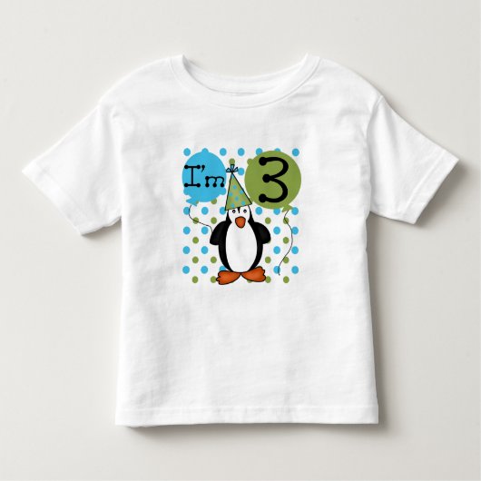 3e Penguin Verjaardag Tshirts en geschenken (Voorkant)