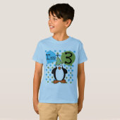 3e Penguin Verjaardag Tshirts en geschenken (Voorkant volledig)