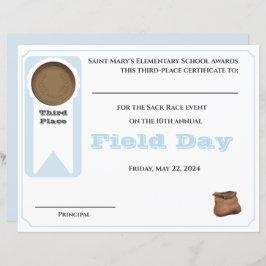  3e plaats Award Certificaat