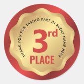 3e plaats evenement medaille competitie sticker ro (Voorkant)