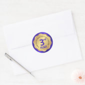 3e plaats medaille competitie sticker blauw en gou (Envelop)