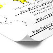 3e plaats Spelling Bee Certificaat voor Kinderen Poster (Hoek)