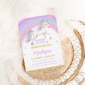 3e Rainbow Pastel Eenhoorn Verjaardag Kaart