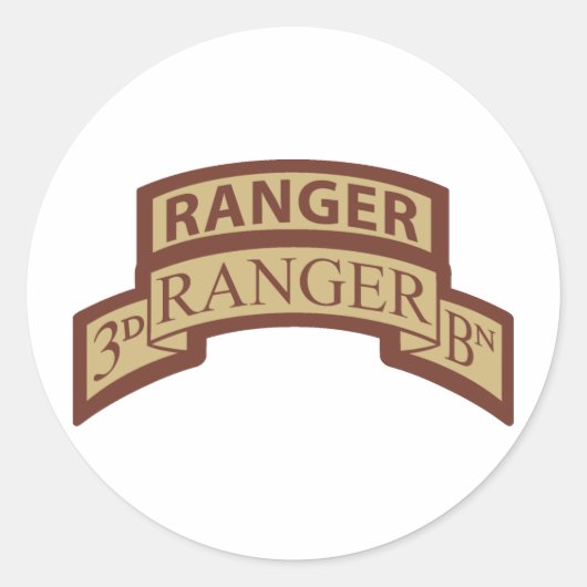 3e Ranger BN, Ranger Tab, Woestijn Ronde Sticker (Voorkant)