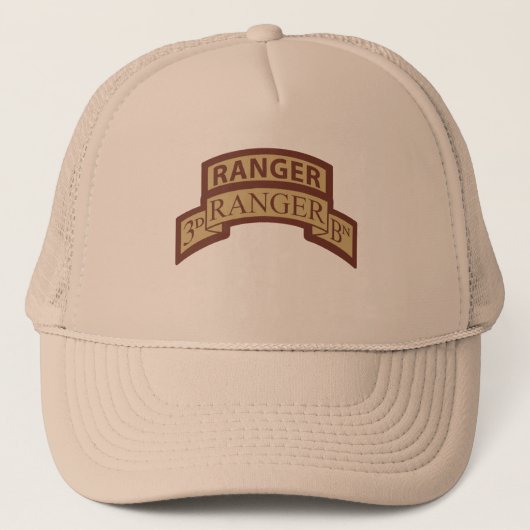 3e Ranger Bn, Ranger Tab, woestijn Trucker Pet (Voorkant)