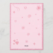 3e Roze Glitter Verjaardag | Fonkel Glitter Kaart (Achterkant)