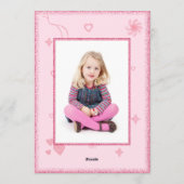 3e Roze Glitter Verjaardag Fonkelende Glitter afbe Kaart (Achterkant)
