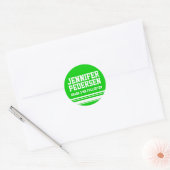 3e schooldiploma naam id sticker green (Envelop)