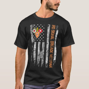 3e Signal Brigade Veteraan Vintage Amerikaanse Vla T-shirt