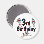 3e-socket basisbal zaterdag magneet (Voorkant / Achterkant)