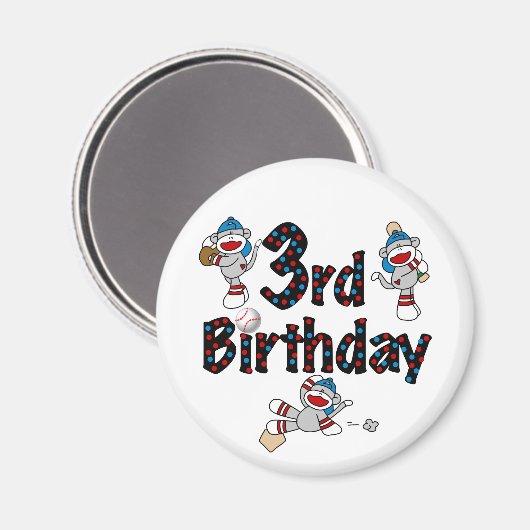 3e-socket basisbal zaterdag magneet (Voorkant / Achterkant)