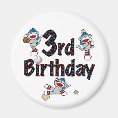 3e-socket basisbal zaterdag magneet (Voorkant)