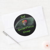 3e Special Forces Groene Baretten veteranen Ronde Sticker (Envelop)