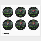 3e Special Forces Groene Baretten veteranen Ronde Sticker (Vel)