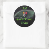 3e Special Forces Groene Baretten veteranen Ronde Sticker (Tas)