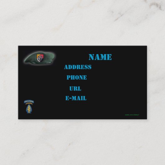 3e Special Forces Groep Patch SFG visitekaartje (Voorkant)