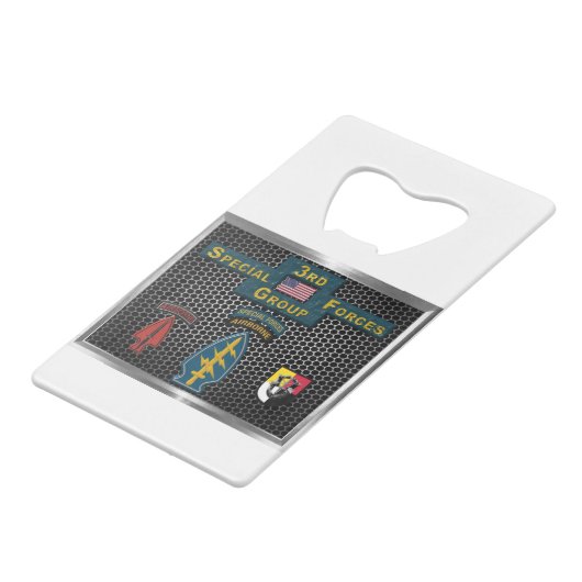 3e speciale operationele groep (SOF) Creditkaart Flessenopener (Achterkant Gekanteld)