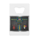 3e speciale operationele groep (SOF) Creditkaart Flessenopener (Achterkant)