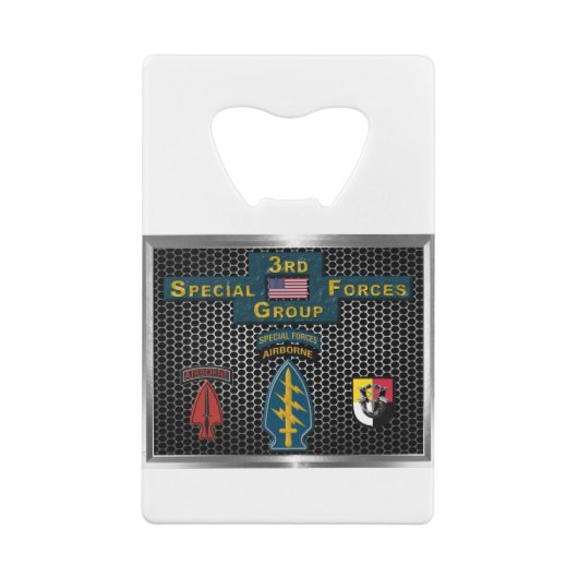 3e speciale operationele groep (SOF) Creditkaart Flessenopener (Achterkant)