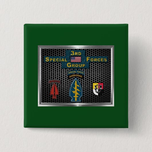 3e speciale operationele groep (SOF) Vierkante Button 5,1 Cm (Voorkant)