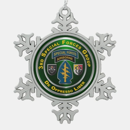 3e speciale operationele groep tin sneeuwvlok ornament (Voorkant)