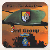 3e speciale troepengroep SF SFG Green Berets Kartonnen Onderzetters (Voorkant)