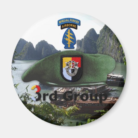 3e speciale troepengroep SF SFG Veterans Veterans Magneet (Voorkant)