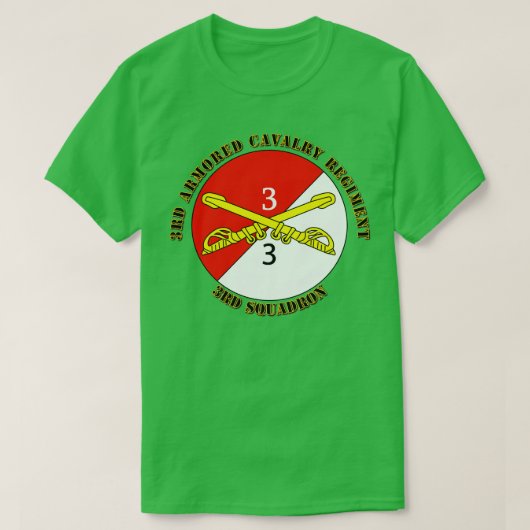3e squadron 3e pantserregiment met Tex T-shirt (Design voorkant)