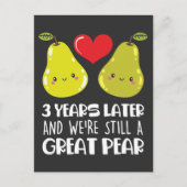 3e trouwdag cadeau getrouwd stel Peer Briefkaart (Voorkant)