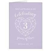 3e trouwdag kristal 3 jaar liefdeskaart (Voorkant)