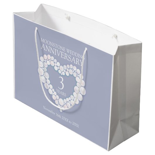 3e trouwdag maansteen kraal hart groot cadeauzakje (Achterkant Gekanteld)