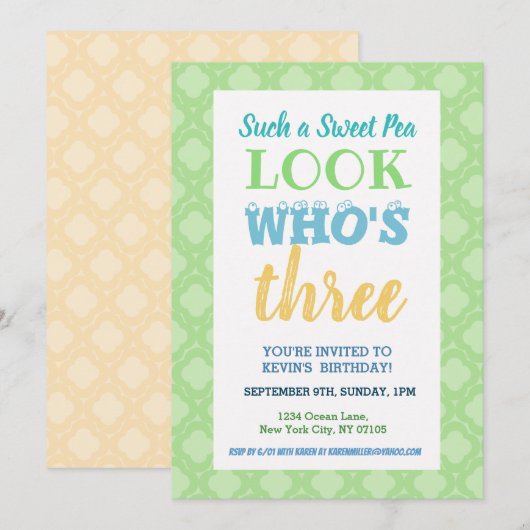 3e uitnodiging (Voorkant / Achterkant)