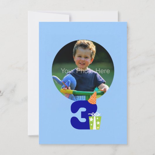 3e uitnodiging van de Birthday Children's Party (Achterkant)