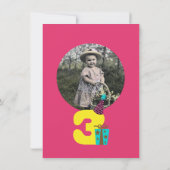 3e uitnodiging van de Birthday Children's Party (Achterkant)