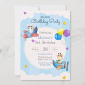 3e uitnodiging van de derde dag van de verjaardag  (Voorkant)