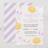 3e uitnodiging van de partij Halloween (Voorkant / Achterkant)