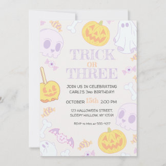 3e uitnodiging van de partij Halloween
