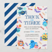 3e uitnodiging van de partij Halloween (Voorkant / Achterkant)