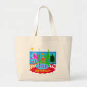 3e Undersea Adventure Verjaardag Tshirts Grote Tote Bag (Voorkant)