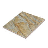 3e van 3 Repro Peach & Grey Faux Granite Tegeltje (Zijkant)