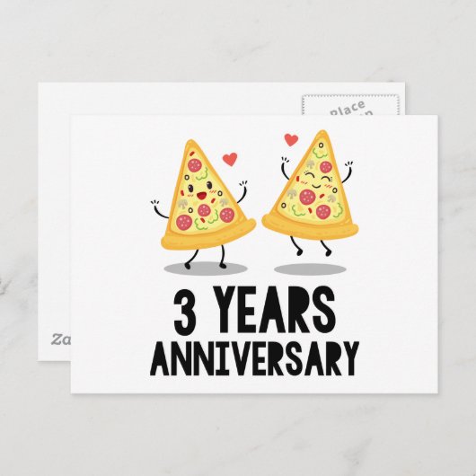 3e verjaardag 3 jaar briefkaart (Voorkant / Achterkant)